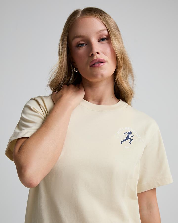Nike Womens Athletics Run Club T-Shirt - Beige