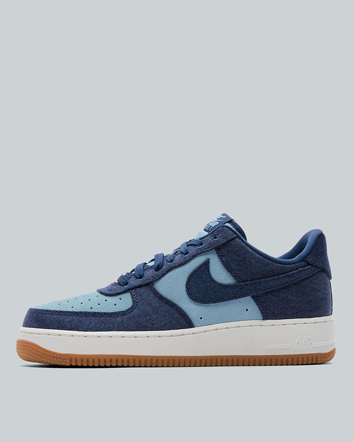 Nike Air Force 1 Low Lv8 Denim Trainer Navy, Men's size: 8, FootAsylum