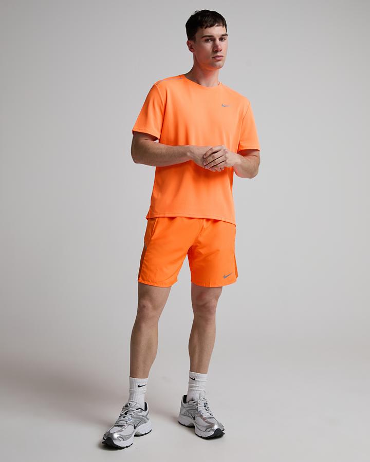 Nike Dri-Fit Miler T-Shirt Orange, Men's size: 2XL, FootAsylum