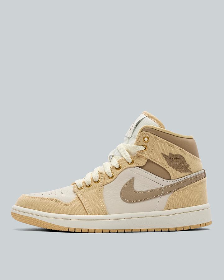 Jordan Womens Air 1 Mid Trainer Brown, Women's size: 4, FootAsylum