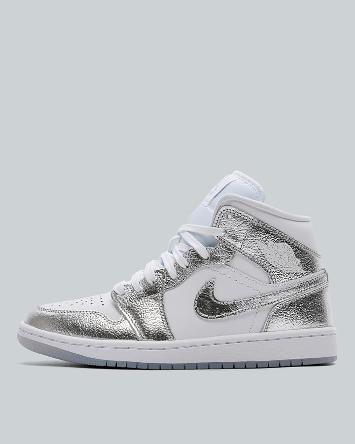 Jordan Womens Air 1 Mid Trainer White, Women's size: 7, FootAsylum