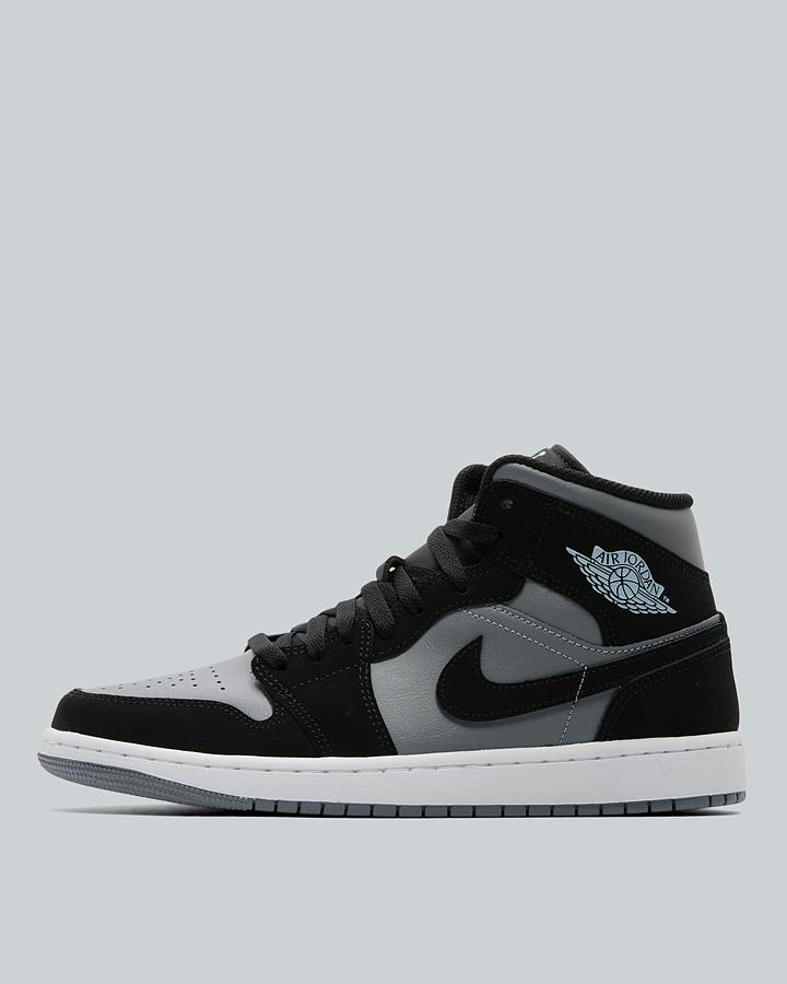 Jordan 1 Mid Trainer Black, Men's size: 8.5, FootAsylum