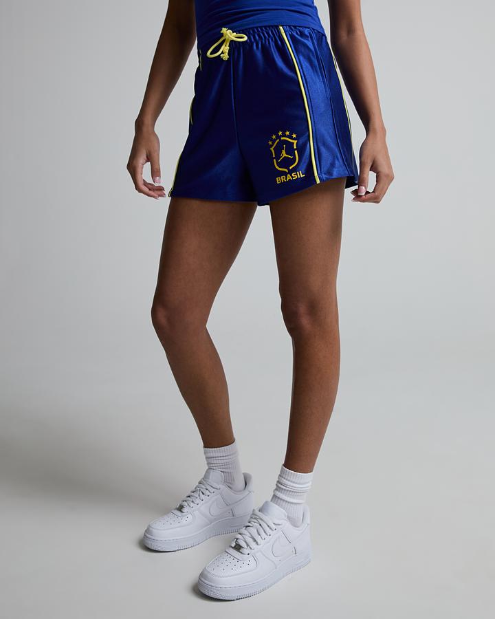 Jordan Womens Brooklyn Knit P6 Short Blue, Women's size: XS, FootAsylum