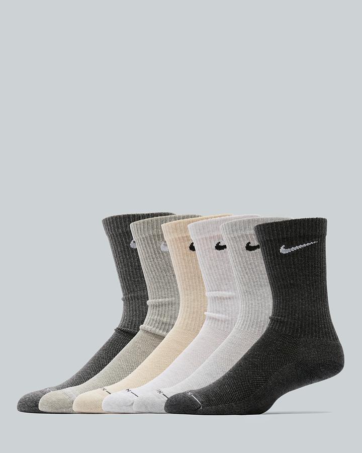 Nike 6 Pack Everyday Elevated Crew Sock Multi, Men's size: 2-5, FootAsylum