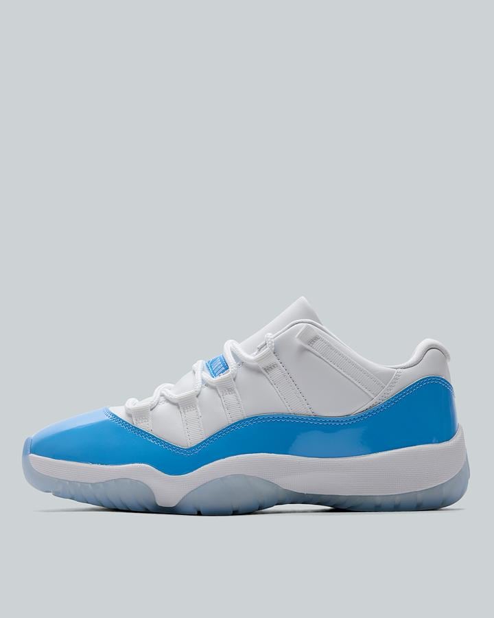 Jordan Air 11 Retro Low Unc Varsity Trainer White, Men's size: 11, FootAsylum