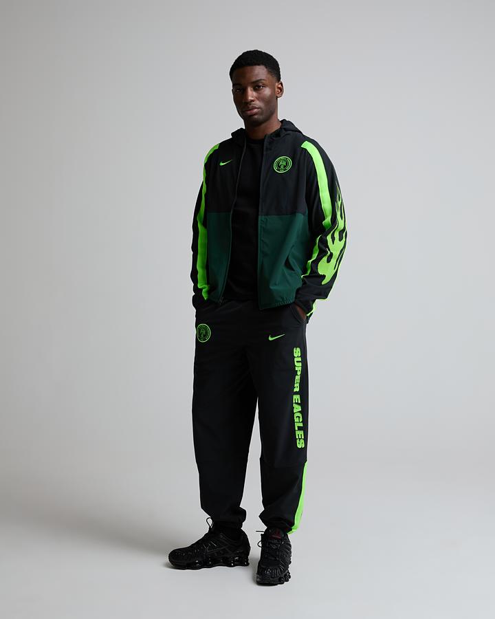 Nike Nigeria Energy Dri-Fit Woven Football Jacket Black, Men's size: S, FootAsylum