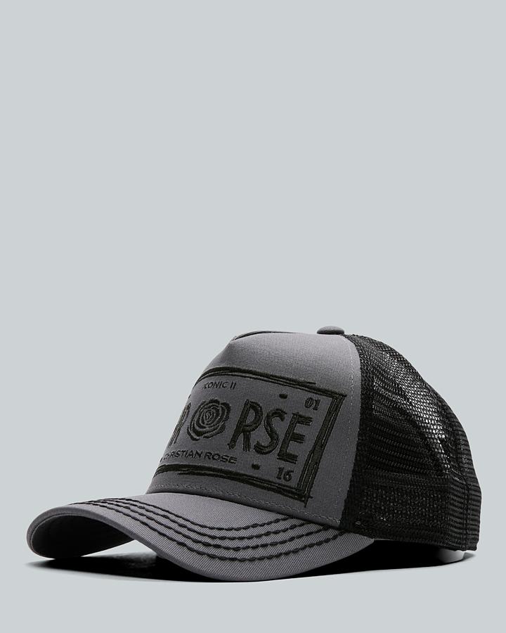 Christian Rose Iconic Ii Sketch Cap Grey, Men's size: ONE SIZE, FootAsylum