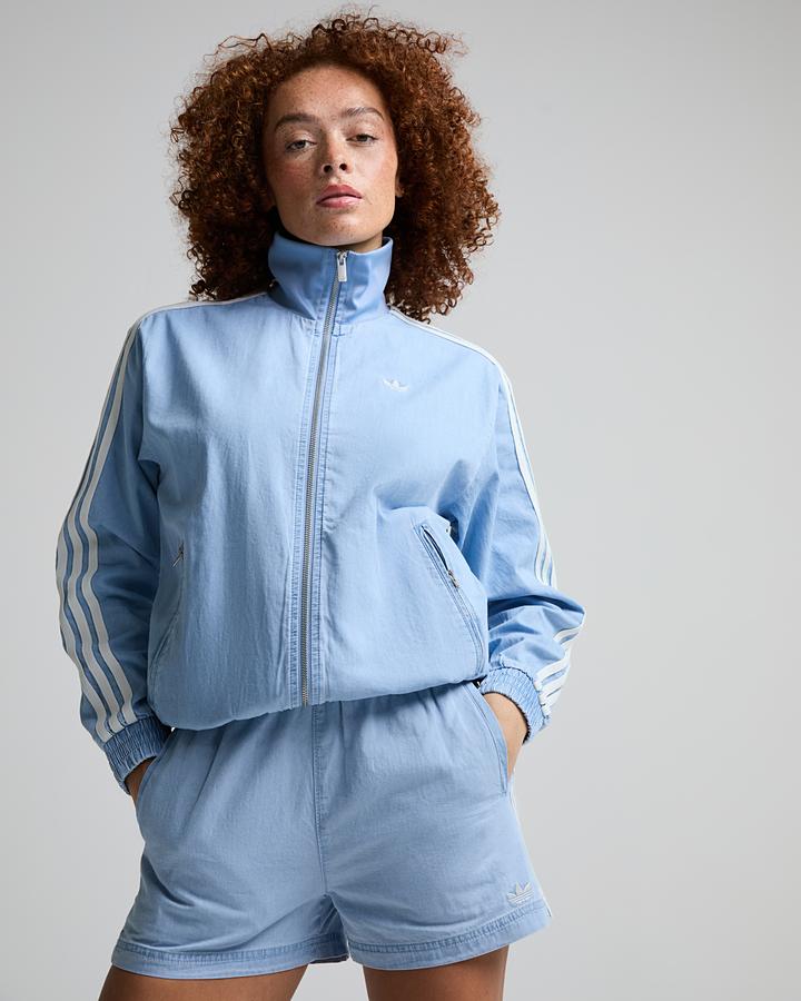 Adidas Originals Womens Summer Glow Denim Firebird Track Top Blue, Women's size: XS, FootAsylum