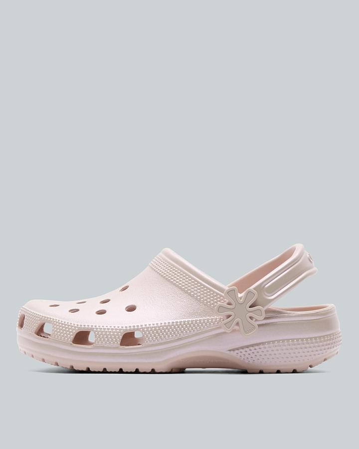Crocs Junior Pearl Shine Classic Clog Pink, Kids size: 6, FootAsylum