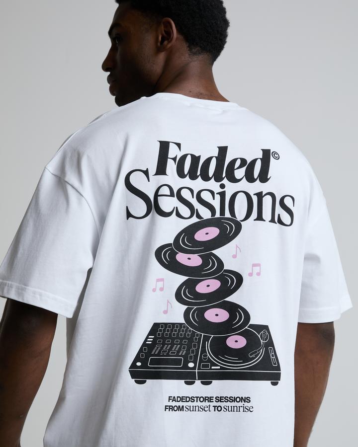 Faded Store Turntable Sessions T-Shirt | White | Footasylum