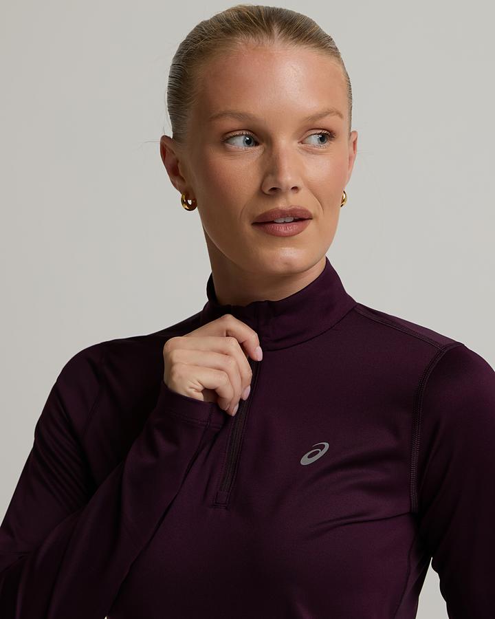 Asics Womens Core Long Sleeve Half Zip Winter top - Red — photo 1