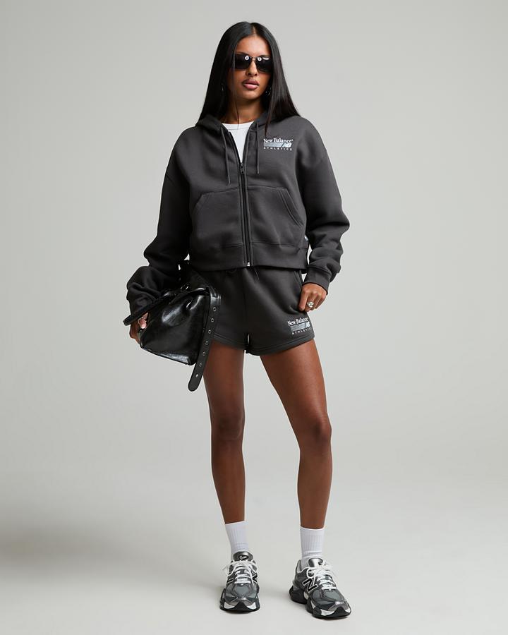 New Balance Womens Trackside Full Zip Fleece Black, Women's size: XS, FootAsylum