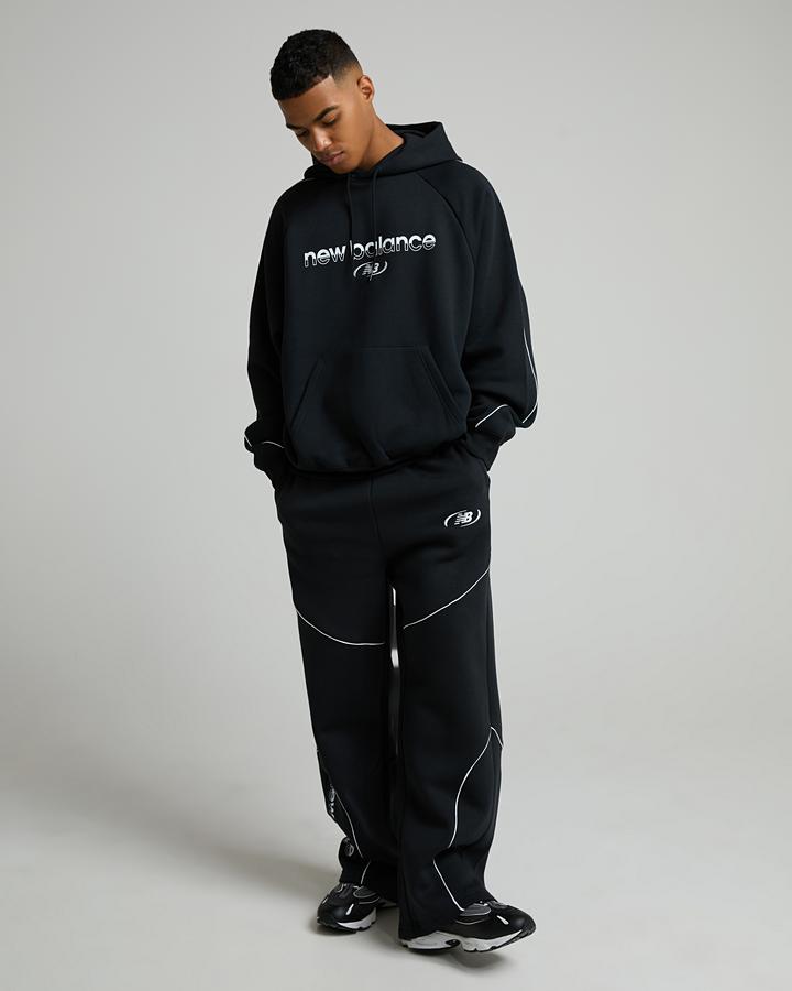 New Balance Trackside Fleece Hoodie Black, Men's size: XL, FootAsylum
