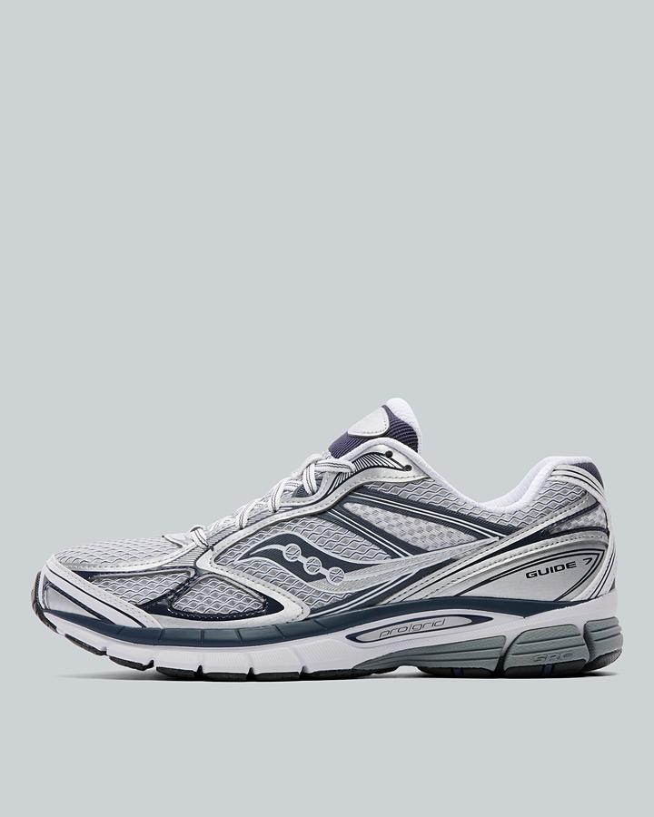 Saucony Progrid Guide 7 Trainers Fog Naval Grey in Size 6, Office Shoes - Image 3