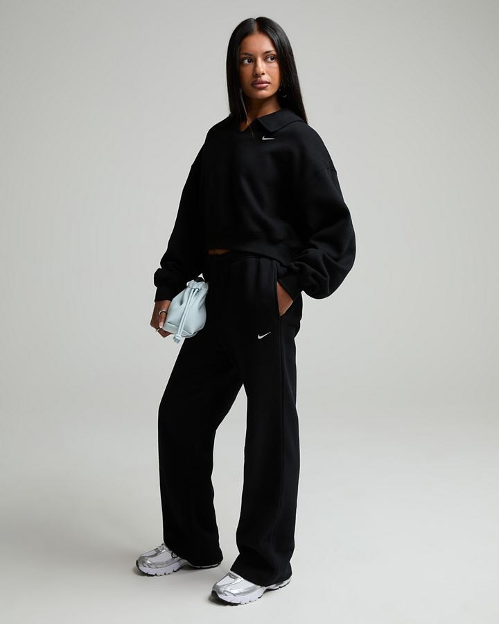 Nike Womens Studio Fleece Open Hem Pant Black, Women's size: XL, FootAsylum