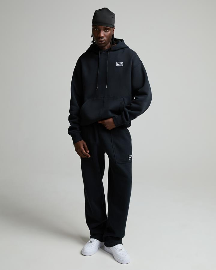 Nike Street Fleece Overhead Hoodie Black Size: L - Footasylum