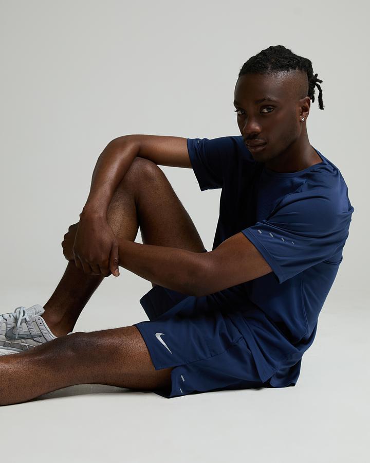 Nike Dri-FIT Stride 7 Inch Briefs-Lined Running Short - Navy