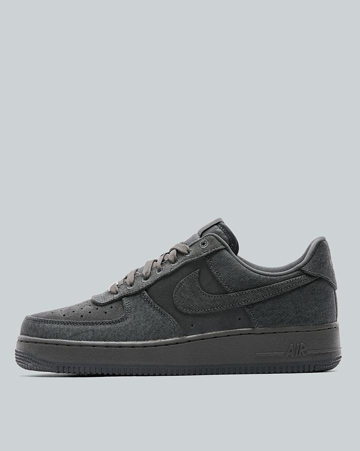 Nike Air Force 1 Low Lv8 Denim Trainer Black, Men's size: 9.5, FootAsylum