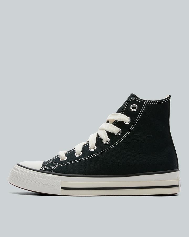 Converse Junior Chuck Taylor Throwback Hi Trainer Black Size: 5.5 - Footasylum