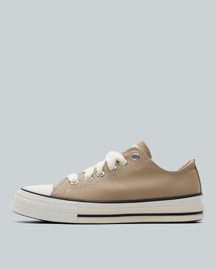 Converse Junior Chuck Taylor Throwback Ox Trainer Beige Size: 5 - Footasylum