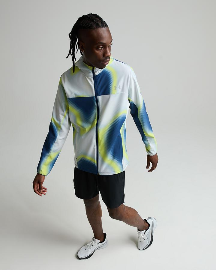 Under Armour Men's Blue Velociti Storm Jacket Blackout Navy / High Vis Yellow / Silver Reflective Xl - Image 3