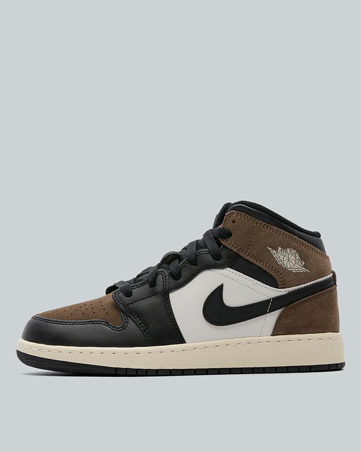 Jordan Junior Air 1 Mid Trainer Brown, Kids size: 6, FootAsylum