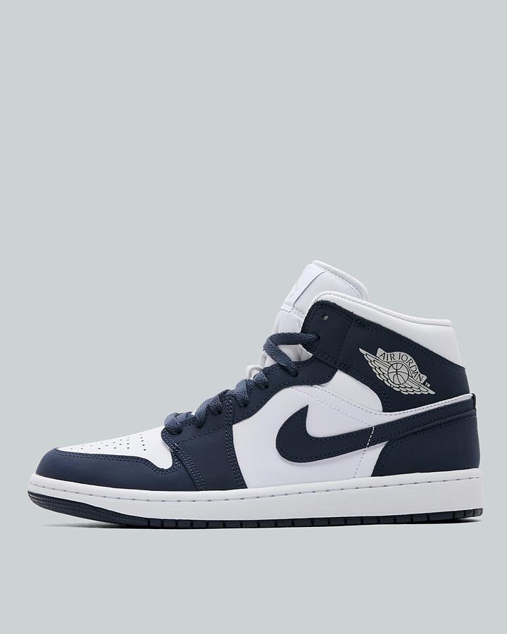Jordan 1 Mid Trainer Blue, Men's size: 7, FootAsylum
