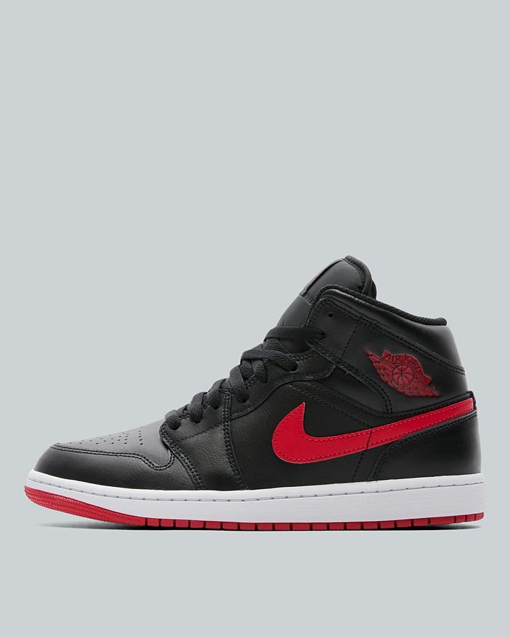 Jordan 1 Mid Trainer Black, Men's size: 7, FootAsylum