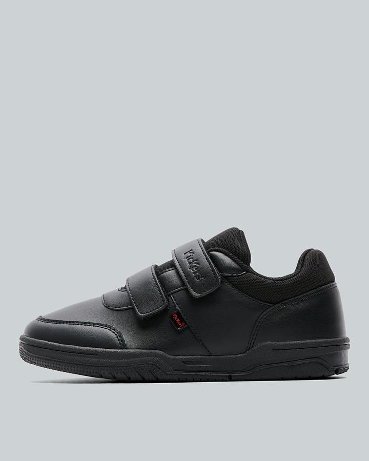 Kickers Infant Mervan Velcro School Shoe Black, Kids size: 13, FootAsylum