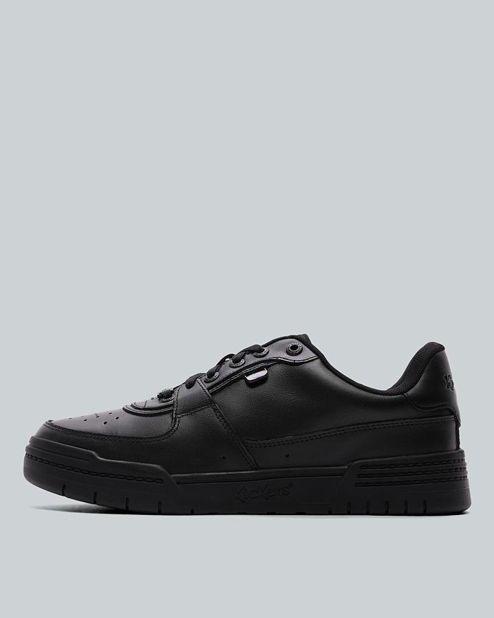Kickers Klapton Lo Leather Trainer Black Size: 10 - Footasylum