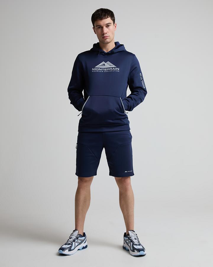 Monterrain Speed 2.0 Poly Fleece Overhead Hoodie Navy, Men's size: 2XL, FootAsylum