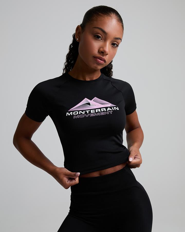 Monterrain Womens Balance Slim Fit T-Shirt - Black