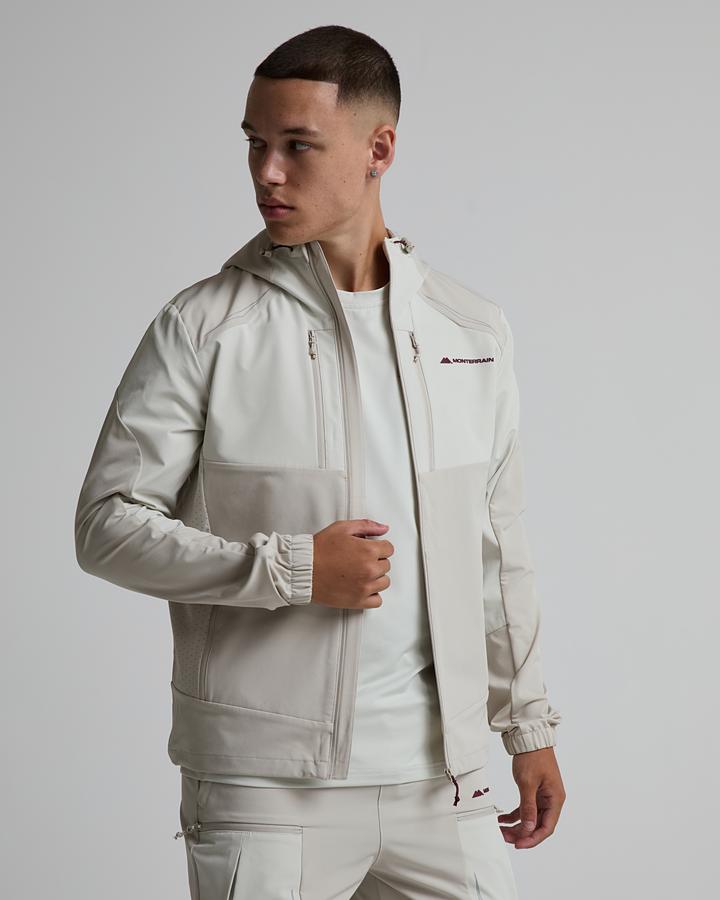 Monterrain Orbit Woven Running Hoodie - Beige