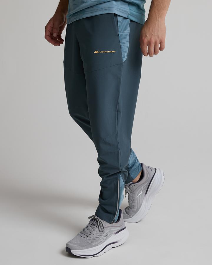 Monterrain Divide Woven Running Pant - Blue