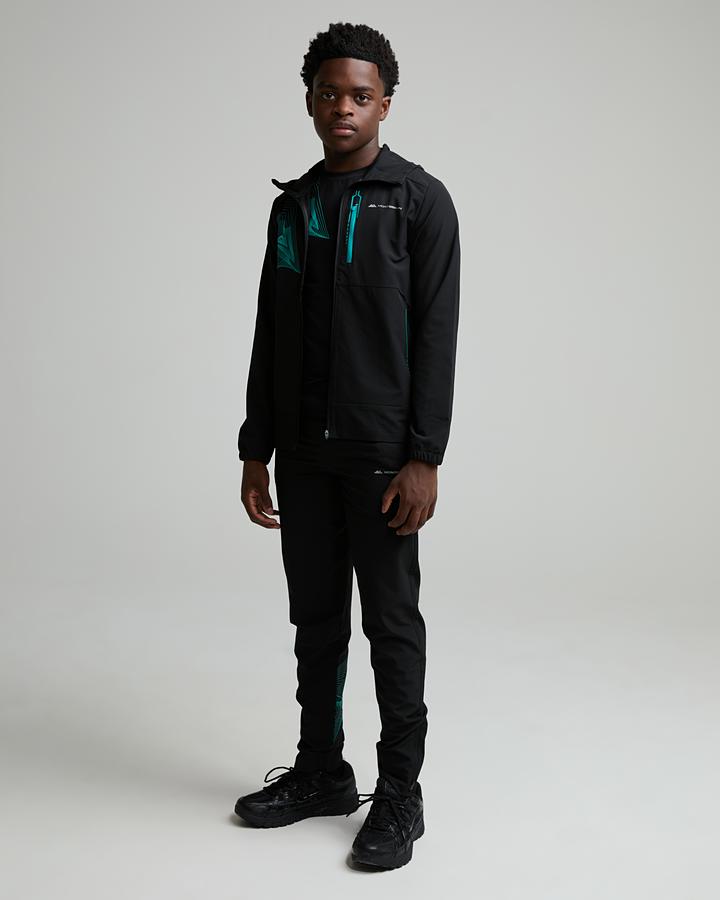 Monterrain Junior Abyss Woven Running Pant Black Size: M/B - Footasylum