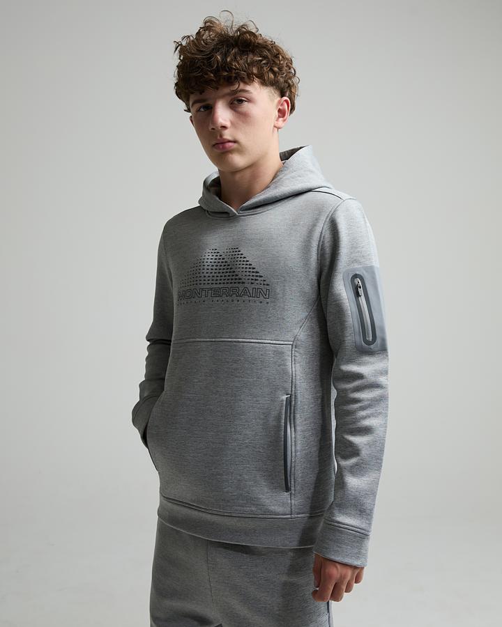 Monterrain Junior Swift 2.0 Overhead Hoodie Grey Size: L/B - Footasylum