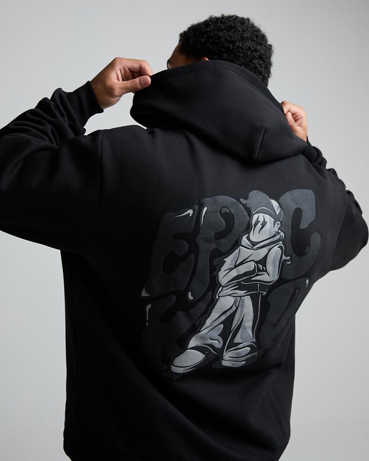 Epic Kid Logo Full Zip Hoodie | Jet Black | Footasylum