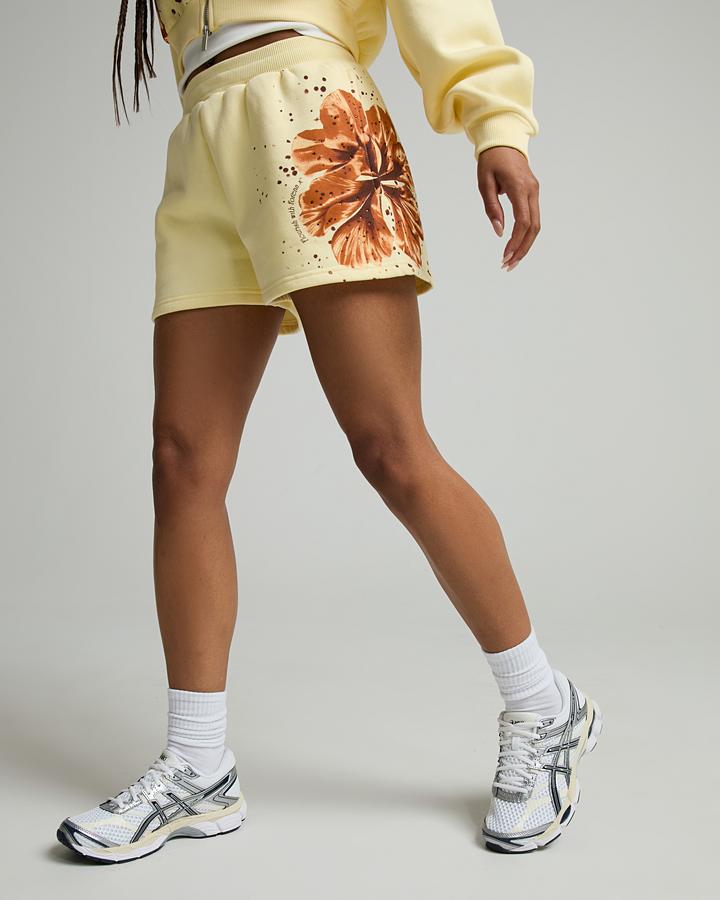 Forena Womens Flourish Fleece Short Yellow, Women's size: XS, FootAsylum