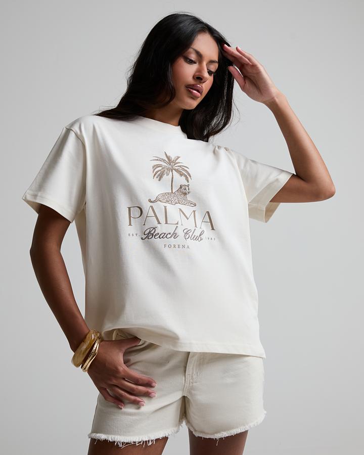 Forena Womens Palma Boxy T-Shirt Beige, Women's size: M, FootAsylum