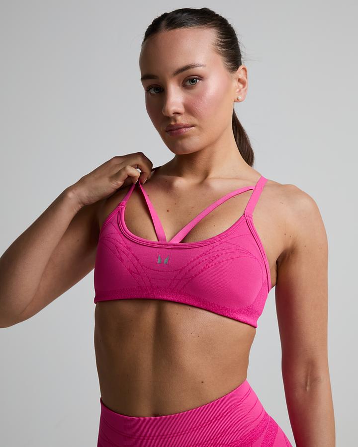 Myprotein Womens Hybrid Seamless Strappy Sports Bra - Pink
