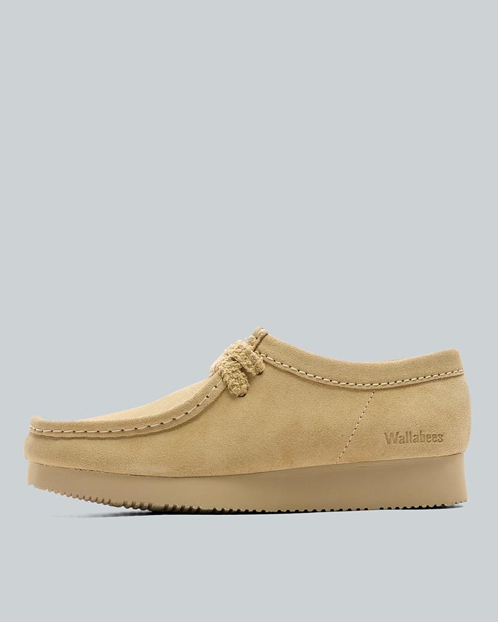 Clarks Originals Wallebee Lite Trainers Maple Suede  Natural in Women's Size 4, Office Shoes - Image 5