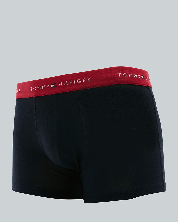Tommy Hilfiger Men's Black 3-Pack Logo Waistband Trunks - Primary Red/White/Desert Sky - Size 35/34/32/9.5/13/12.5/12/11.5/11/9/16/15.5/15/14. - Image 5