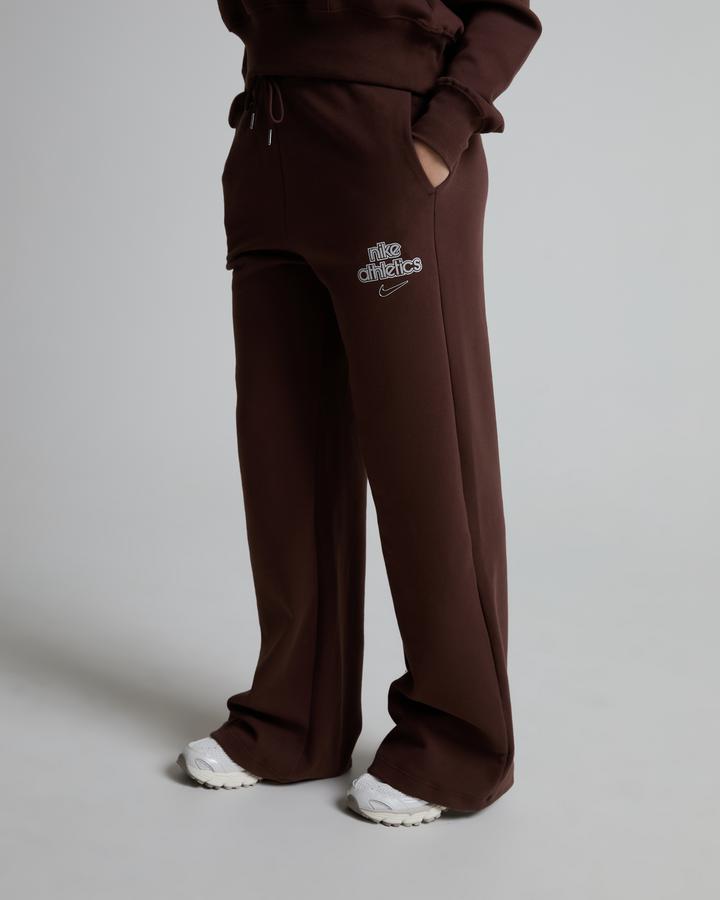 Nike Womens Gym Life Fleece High-Rise Pant Brown, Women's size: L, FootAsylum
