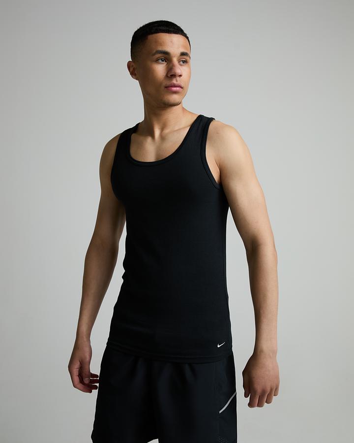 Nike 2 Pack Ribbed Vest Black, Men's size: XL, FootAsylum