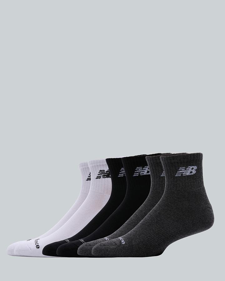 New Balance 6 Pack Everyday Ankle Sock Black, Men's size: 7-8.5, FootAsylum