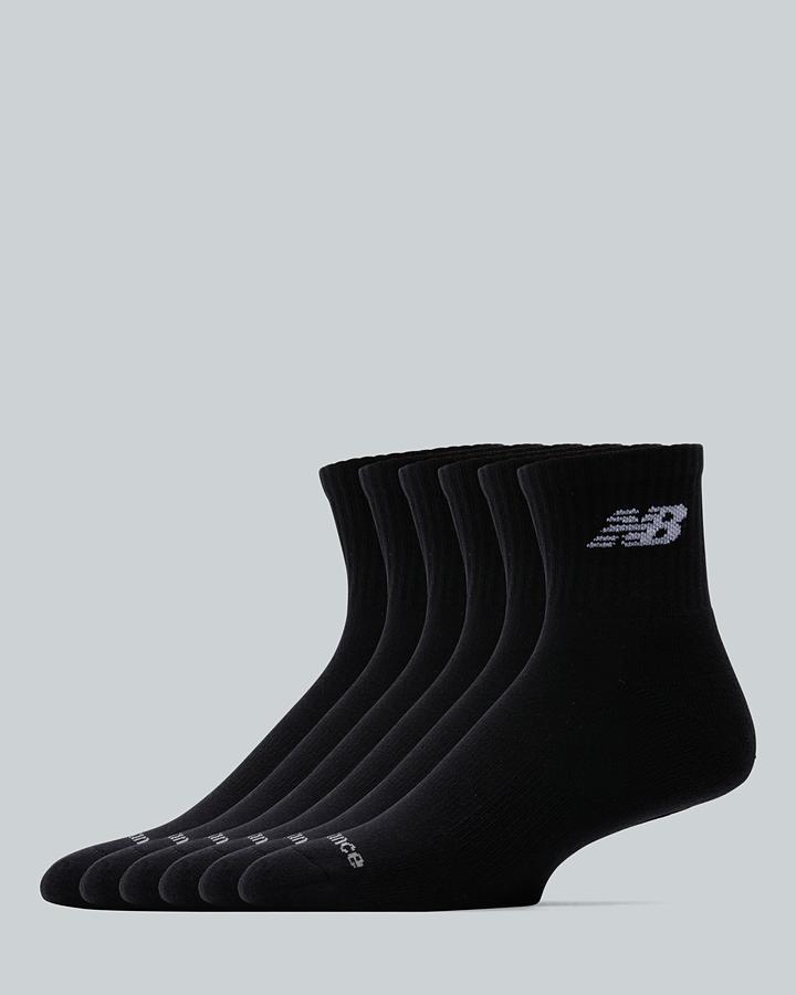 New Balance 6 Pack Everyday Ankle Sock Black, Men's size: 7-8.5, FootAsylum
