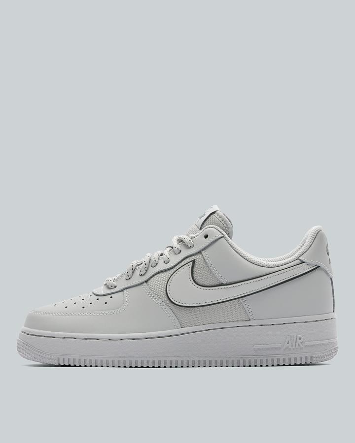 Nike Mens Air Force 1 07 Shoes - Strata Grey - Size 7 (41) - Image 2
