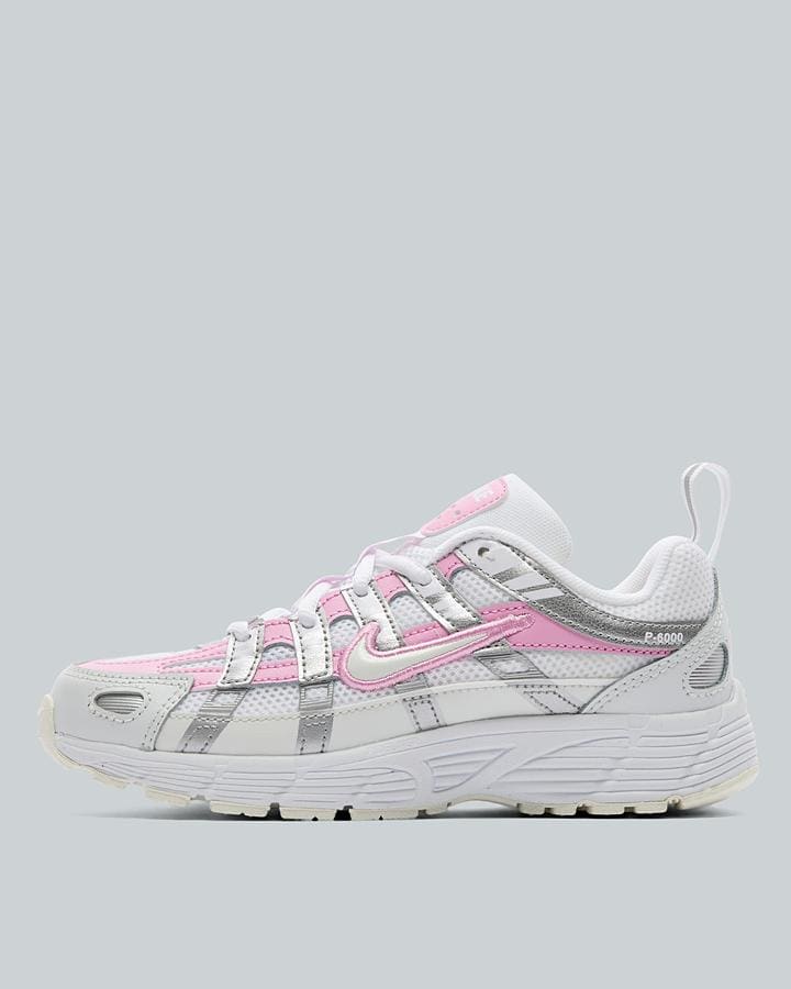 Nike Kids P6000 Kids Trainers - White/Pink - 2 (34) - Image 4