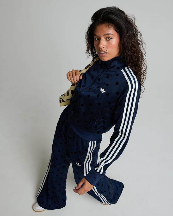 adidas Originals Womens Satin Polka Dot Track Top - Navy