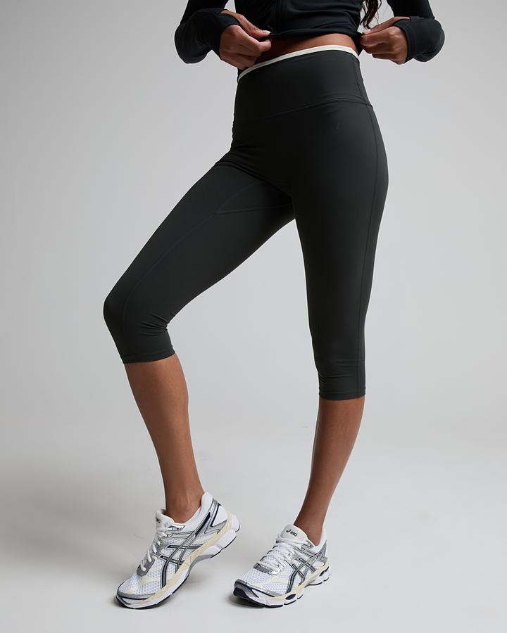 Myprotein Womens Tempo Contrast Capris Legging Black, Women's size: M, FootAsylum
